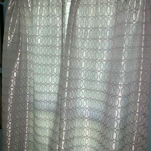 Silver, gray, blue curtains